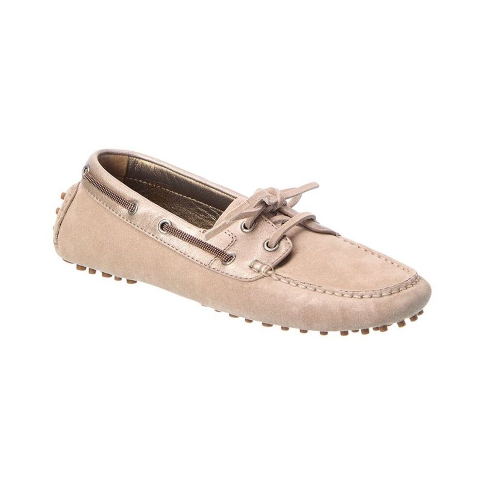Brunello Cucinelli Suede Loafer, Beige
